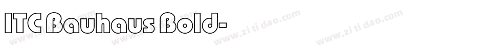 ITC Bauhaus Bold字体转换
